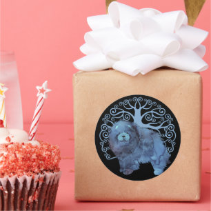 Sticker Rond GÈNES FADÉS Chow Tree of Life