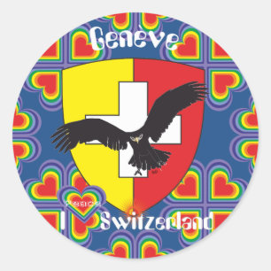 Sticker Rond Genève / Genève Suisse Svizzera