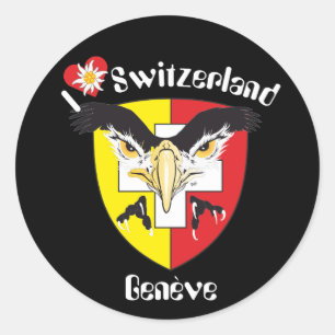 Sticker Rond Genève / Genève Suisse Svizzera