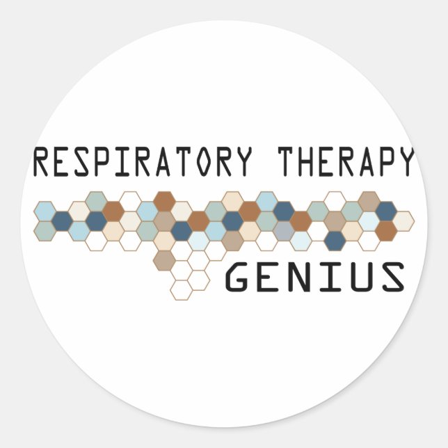 Sticker Rond Génie de thérapie respiratoire (Devant)