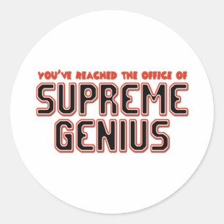 Sticker Rond Génie Suprême