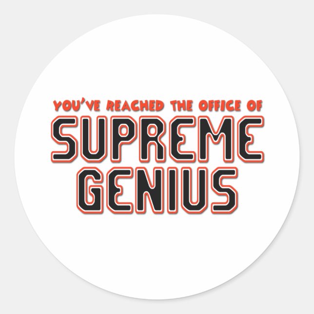 Sticker Rond Génie Suprême (Devant)