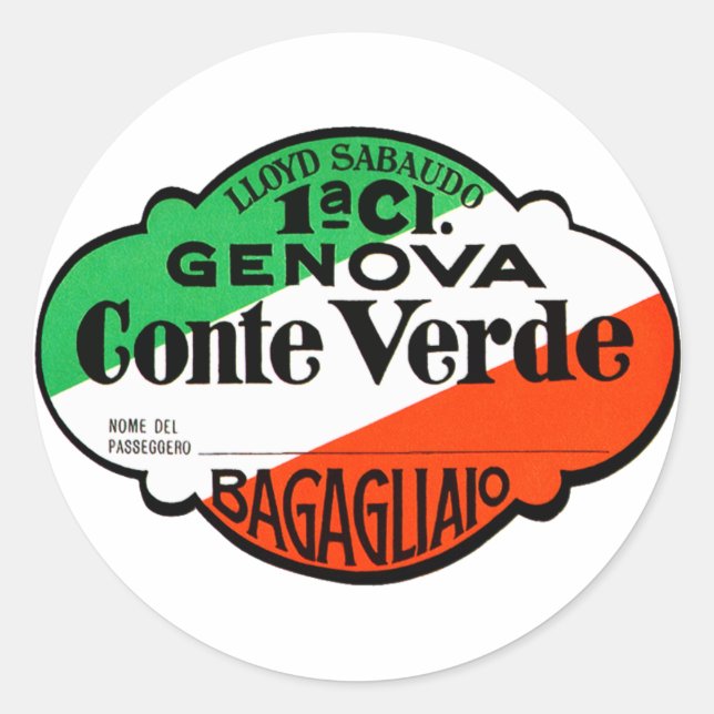 Sticker Rond GenovaConteVerde (Devant)