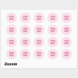 Sticker Rond Genre révéler la fille de l'équipe