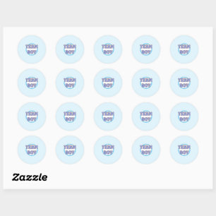 Sticker Rond Genre révéler l'équipe garçon