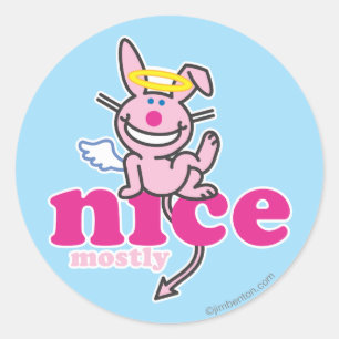 Sticker Rond Gentil en grande partie