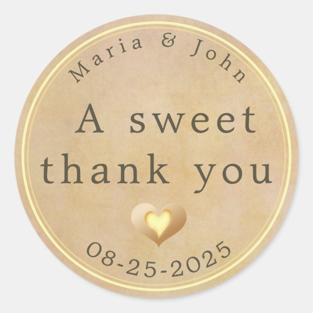 Sticker Rond gentil merci (Devant)