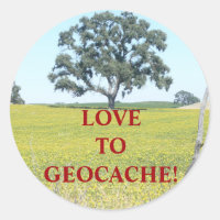 GEOCACHE STICKER, "L'amour pour la géocache"