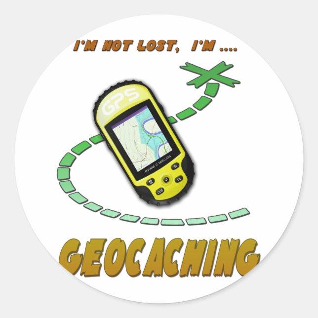 Sticker Rond Géocaching (Devant)
