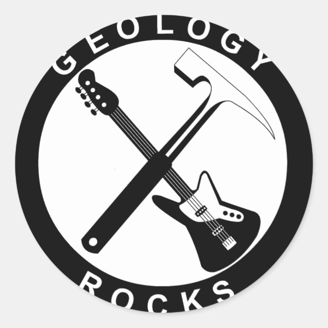 Sticker Rond Géologie Rocks Adhésif S (Devant)
