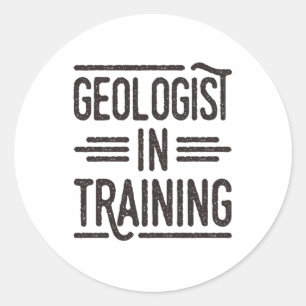 Sticker Rond Géologue en formation futur géologue