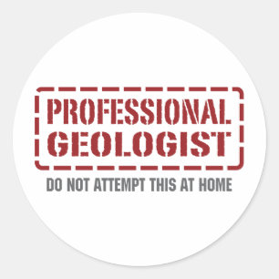 Sticker Rond Géologue professionnel