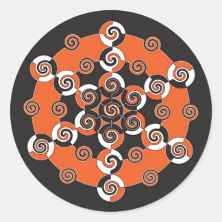 Sticker Rond Géométrie sacrée d'Halloween
