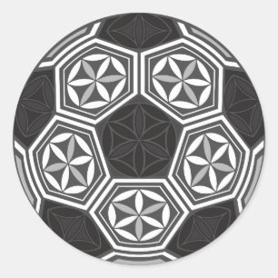 Sticker Rond géométrie sacrée du soccer