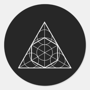 Sticker Rond Géométrie sacrée du triangle circulaire