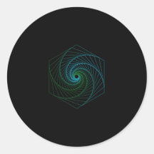 Géométrie sacrée - LigneArt bleu et vert