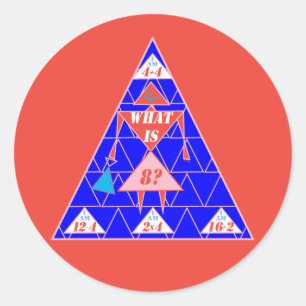 Sticker Rond Géométrie-Sticker-Triangle-Age 8