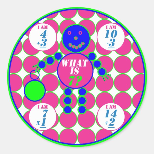 Sticker Rond Géométrie-Stickers-Âge du Cercle 7 (Devant)