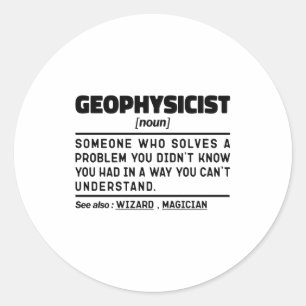 Sticker Rond Géophysicien Définition du nom Amoureux de géophys