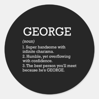 Sticker Rond George Définition Nom personnalisé George