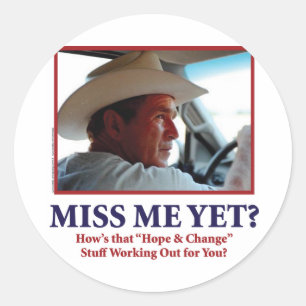 Sticker Rond George W Bush - Mlle Me Yet