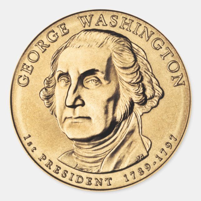 Sticker Rond George Washington (Devant)