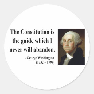 Sticker Rond George Washington Citation 4b