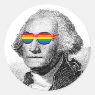 Sticker Rond George Washington Pride