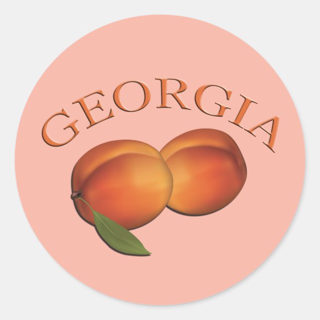 Sticker Rond Georgia Peach (Devant)