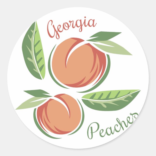 Sticker Rond Georgia Peaches (Devant)