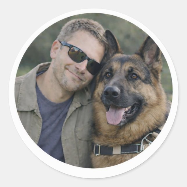 Sticker Rond German Shepherd Guide Dog Partnership Graduation  (Devant)