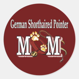 Sticker Rond german short pointeur maman cadeaux