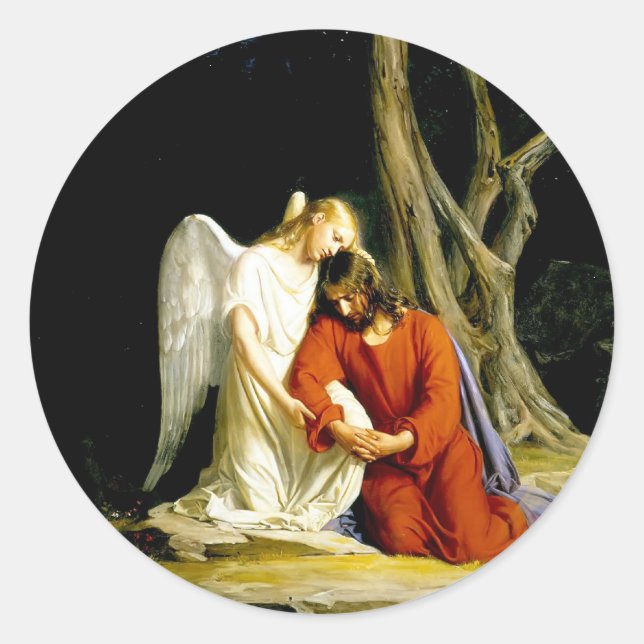 Sticker Rond Gethsemane Carl Bloch (Devant)