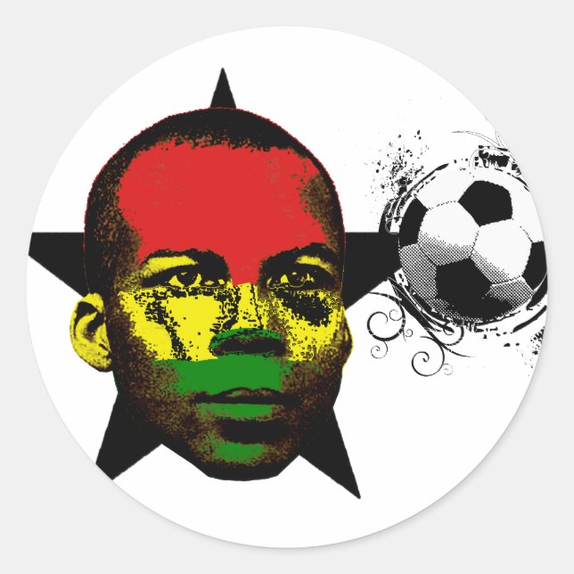 Sticker Rond Ghana de football (Devant)