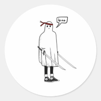 Sticker Rond Ghost Ninja