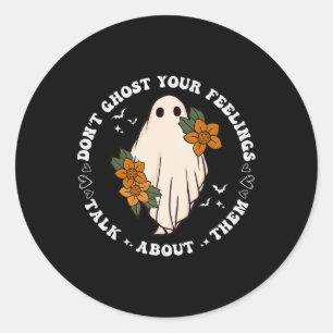Sticker Rond Ghost Tes sentiments Super saison Éffrayante Menta