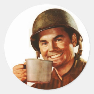 Sticker Rond GI Cuppa Joe