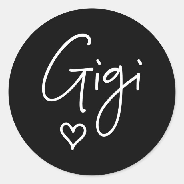 Sticker Rond Gigi Grandma Nom Fête Des Mères (Devant)