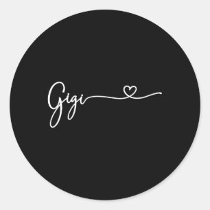 Sticker Rond Gigi Pour La Fête Des Mères De Grand-Mère