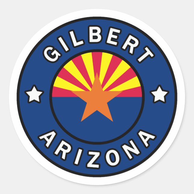 Sticker Rond Gilbert Arizona (Devant)
