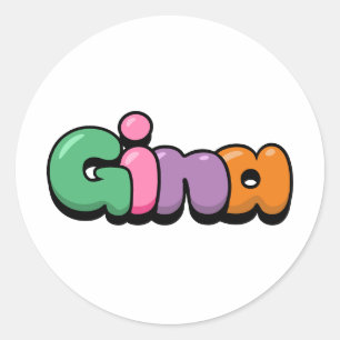 Sticker Rond Gina (homonymie)