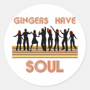 Sticker Rond Gingers avec train d'âmes