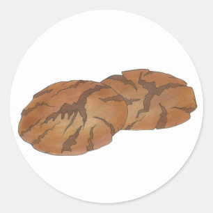 Sticker Rond Gingersnap Gingersnap Biscuit Ginger Nut cookies