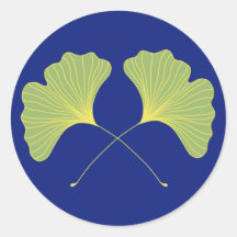 Ginkgo Tree Feuilles bleu et vert