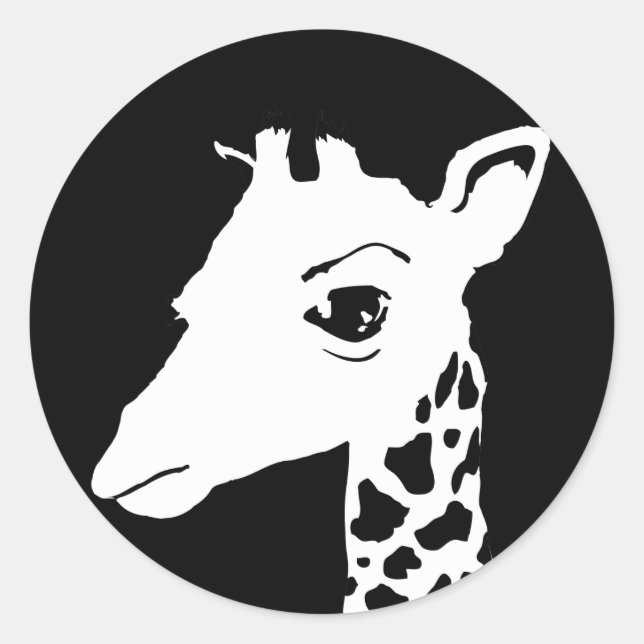 Sticker Rond girafe (Devant)