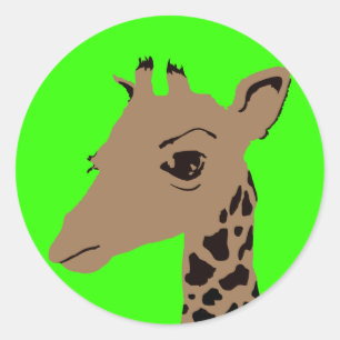 Sticker Rond girafe
