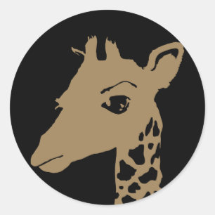 Sticker Rond girafe