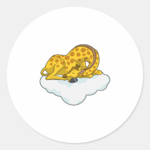 Sticker Rond Giraffe