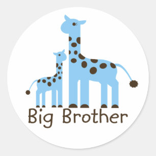 Sticker Rond Giraffe Big Brother