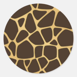 Sticker Rond Giraffe Spotted Background